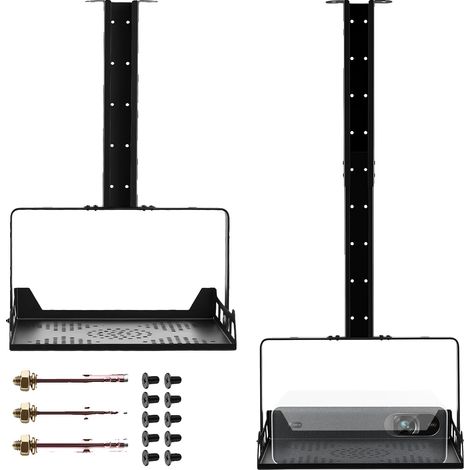Support de projecteur, rotation à 360°, hauteur réglable, noir (1/2)