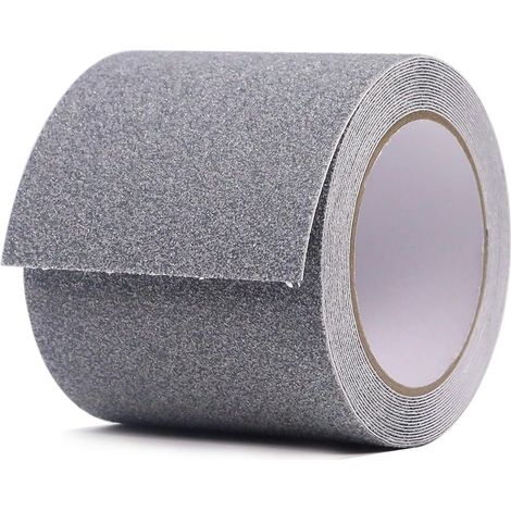 Lntyq Ruban adhésif antidérapant très résistant pour escaliers, extérieur/intérieur, étanche, 10 cm x 5 m, rouleau antidérapant de sécurité pour marches d'escalier, bandes antidérapantes pour escali