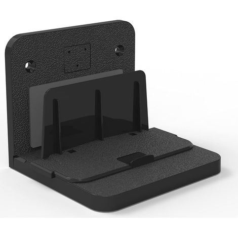 Wifi Router Wall Mount Supports Set-Top Box/Mac Mini/Apple Tv Box/Optical Cats/Switch/Hard Drive/Mobile Power/Tablet Storage (Black, 2 Pieces) Un01 (1/4)