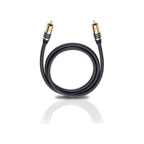 Cinch Audio Anschlusskabel [1x Cinch-Stecker - 1x Cinch-Stecker] 2.00 m Schwarz vergoldete Steckkont