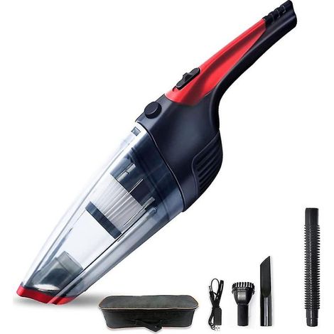 Aspirateur portatif sans fil avec câble USB , Noir et rouge (1/5)