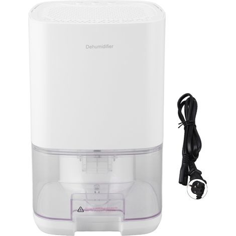 Déshumidificateur multifonction réservoir 1L arrêt auto lumière nuit colorée 350ML/J pour chambre cave cuisine garage 100-240V prise UE (1/5)