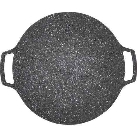 Poêle à Griller Coréenne pour Barbecue, Plaque Chauffante Antiadhésive sans Fumée pour Barbecue, Plaque Chauffante en Alliage D'aluminium pour Barbecue Coréen, Poêle à Frire(Type de gaz 33cm) (1/5)