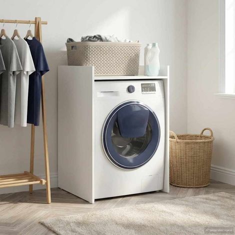 vidaXL Mobiletto per lavatrice Bianco 67,5 x 62 x 97 cm (1/5)