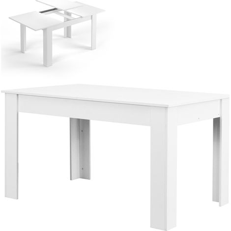 Tavolo da Pranzo Allungabile Estensibile 90x140 fino a 190 cm Salvaspazio Bianco (1/5)