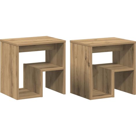 Maison Exclusive - Nachttische 2 Stk. Artisan-Eiche 40x30x40 cm H