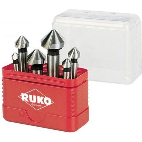 RUKO A102156 JUEGO DE 6 AVELLANADORES CÓNICOS, DIN 335 FORMA C
