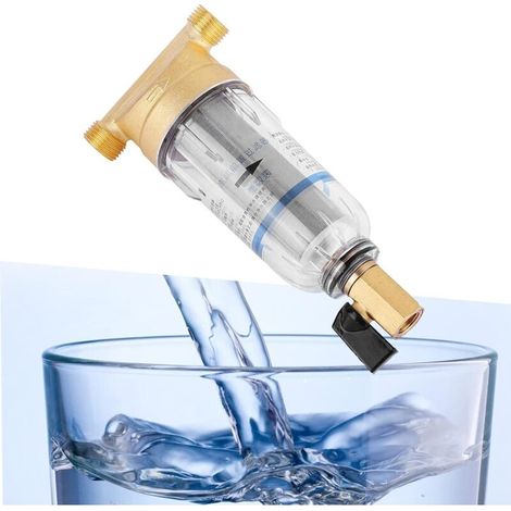 Filtro per acqua riutilizzabile per sistema di purificazione – Filtro preliminare anti-sedimenti per acqua di pozzo o acqua di rubinetto – Raccordo da 3/4″