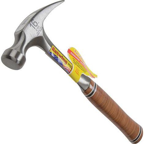 Estwing E16S 16oz Straight Claw Hammer - Leather Grip (1/3)