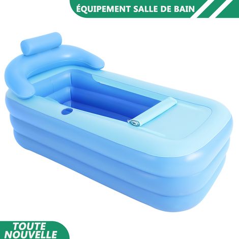WAOBDLA Baignoire gonflable adulte pliable PVC bébé piscine souffle jusqu'à baignoire de spa indépendante (1/5)
