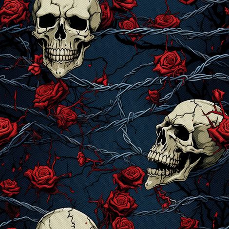 Tela Oxford decorativa para exteriores - Motivo de calavera I DX4564 (1/5)