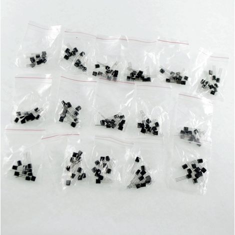 Pack 160 Transistores TO92- 16 modelos diferentes, 10 de cada modelo (1/2)