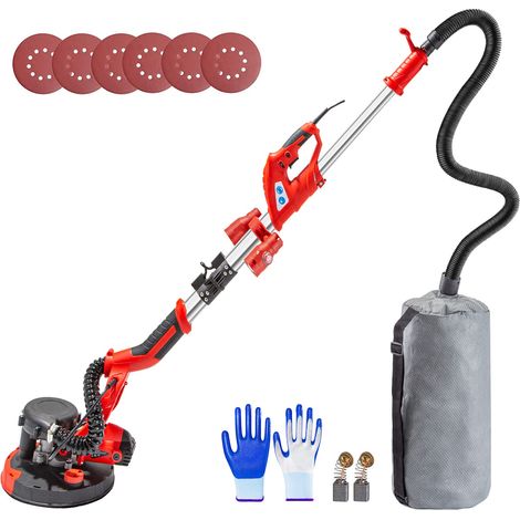 Mophorn VEVOR 850 W Levigatrice a Muro, Lucidatrice per Lavori a Secco, Levigatrice Telescopica per Pareti e Soffitti, Levigatrice a Giraffa, Ideale per Levigare Soffitti e Pareti, Rosso (1/5)