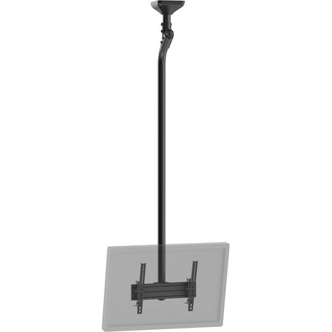 Support TV plafond inclinable 1 écran portrait 43''- 75'' Hauteur 225cm noir (1/3)