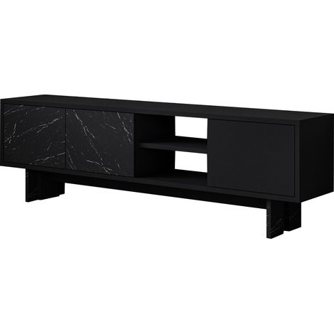 TV-Möbel aus Holz "Ravello" - 150 x 30 x 45 cm - Schwarz