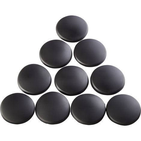 Wandpuffer Türpuffer Ø 40 mm H: 9 mm perfekter Schutz für Wände und Möbel schwarz, 10 Stück (1/5)