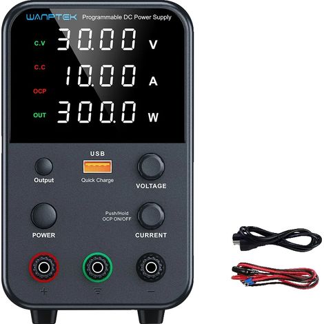 Fuente de alimentación de CC, control de voltaje ajustable, doble voltaje de entrada, WPS3010H 30V 10A (1/2)