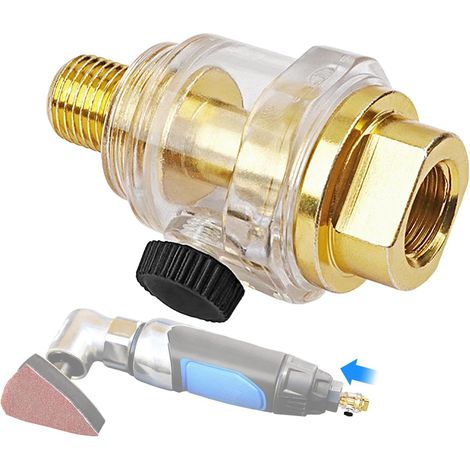 Huileur de Compresseur d'Air - Lubrificateur Pneumatique, Pneumatique en Ligne Automatique 1/4 Pouces, Accessoires Pneumatiques pour Clés Pneumatiques, Ponceuses, à (1/5)