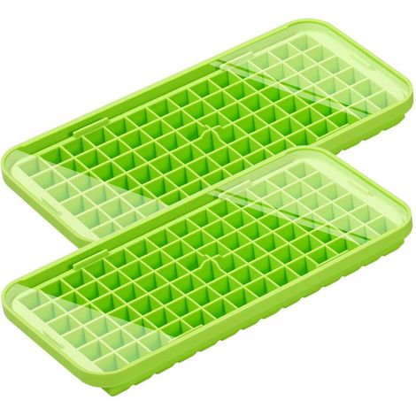 Mini Eiswürfelform Silikon mit Deckel, 2 Stück, 84 Fächer, 1,3cm