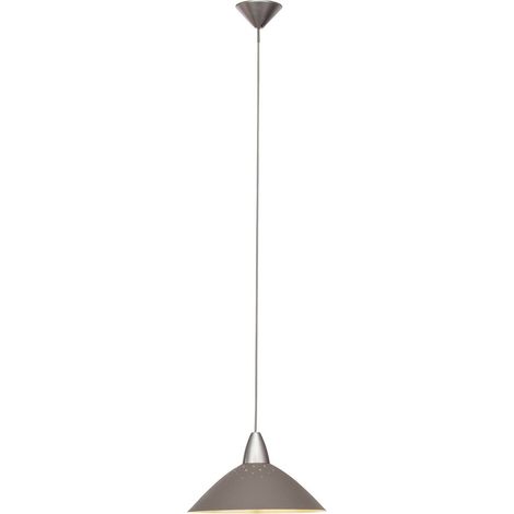 BRILLIANT Lampe Logo Pendelleuchte 35cm titan 1x A60, E27, 60W, geeignet für Normallampen (nicht enthalten) In der Höhe einstellbar / Kabel kürzbar (1/4)