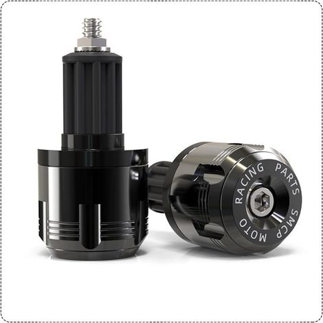 Terminali manubrio in alluminio CNC per moto, per manopole cave dritte da 17-20 mm di diametro, compatibili con CB190R (neri)