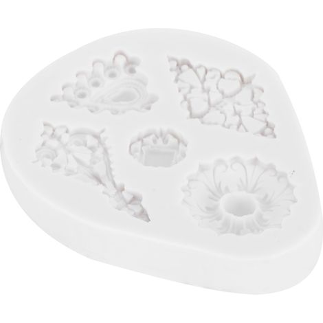 Fondantform mit Retro-Diamantmuster, graues Silikon für DIY-Kuchendekoration, Backwerkzeug, 50-611-B (1/5)