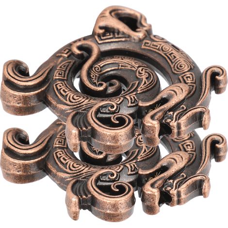 Lot de 2 porte-encens pour bâtonnets de bois de santal, brûleur en alliage, ornements en forme de dragon pour la méditation et le yoga (rouge) (1/5)