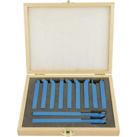 Set di utensili per tornio con punta in carburo da 11 pezzi, XU, kit completo di punte per utensili da taglio in metallo - KZQ (1/4)