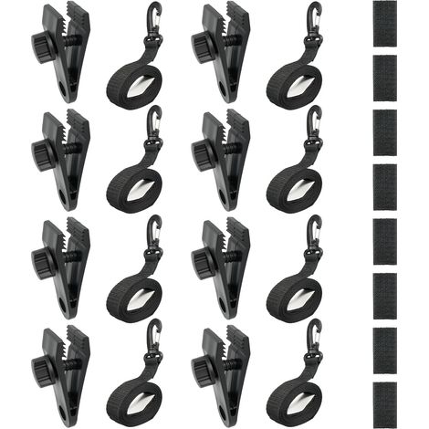 Sangles Maintien Pinces Enrouleur Bâches Piscine Lot 8 Accessoires Enrouleur Couverture Solaire Jeu Roues Parasol Sangles Serrage (1/5)