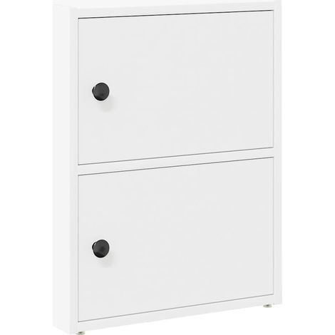 Maison Exclusive - Libreria Bianca 40x24x52 cm in Legno Multistrato