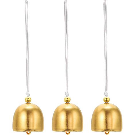 Windspiel 3 Stück Metall Retro Chinesische Glocken Gold für Garten & Camping