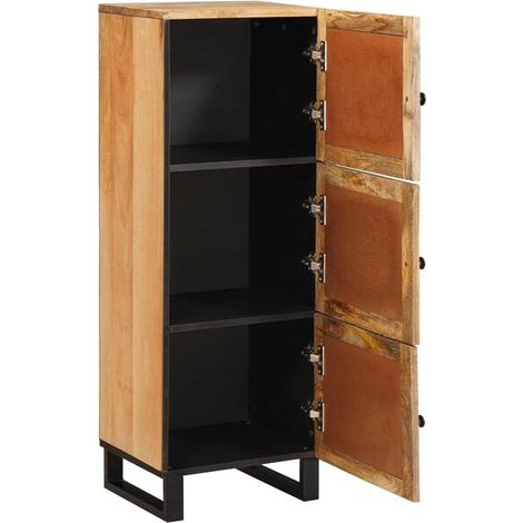 Haut Armoire Marron 40 x 33 x 110 cm Bois de mangue massif, Design Rustique (1/5)