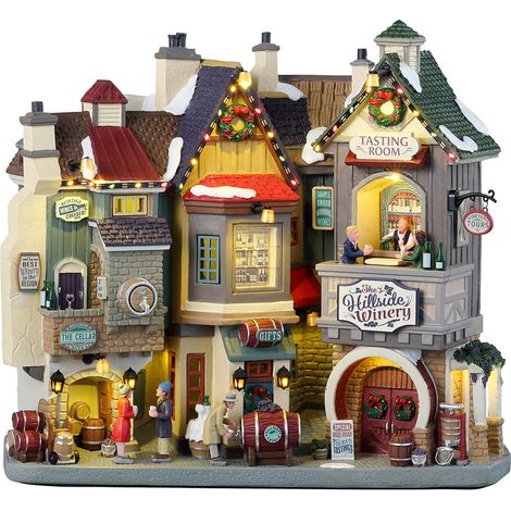 Decorazione "The Hillside Winery" per Villaggio di Natale e presepe, in Resina da h 10 cm (1/2)