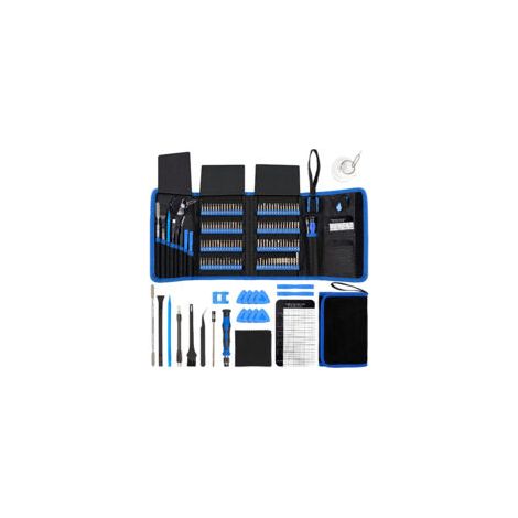 Juego de destornilladores electrónicos de precisión de 142 piezas con 120 posiciones, kit de herramientas magnéticas para reparación de iPhone, MacBook, ordenador, portátil, PC, tableta, PS4, Xbox y N