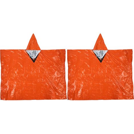 2 pcs imperméables de survie orange, accessoires extérieur camping randonnée escalade (1/5)