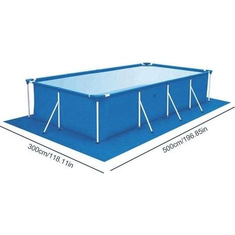 Tapis de sol pour piscine hors sol 500x300cm – Polyester épais résistant à l'usure – Protection efficace contre objets pointus (1/5)