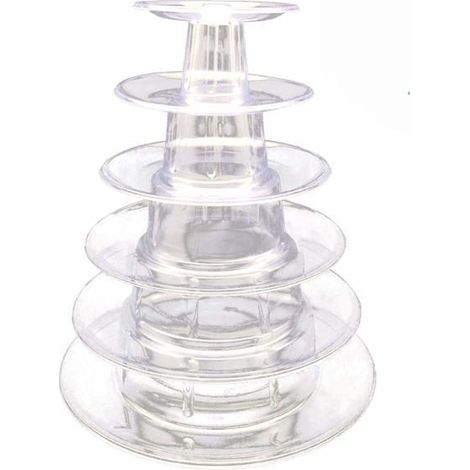 Présentoir à macarons à 6 niveaux pour fête d'anniversaire de mariage, présentoir à gâteaux en plastique pour cupcakes (1/5)