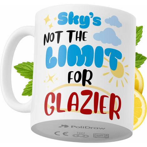 Lustige Tasse für Glaser – Kaffee- oder Teetasse mit witzigem Textdesign – ideal für Geburtstage, Namenstage, Feiertage und besondere Anlässe. Hochwertige Tasse für Zuhause, Büro und Arbeit. Farbe: We