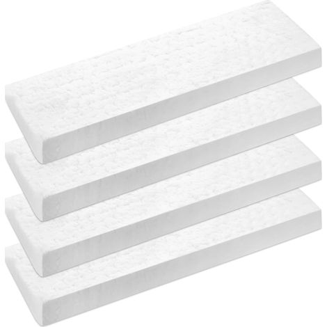 4 Pièces Laine Céramique pour Cheminée Bioéthanol, Éponge Céramique Résistante à la Chaleur pour Foyers de Table, Fibre Céramique pour Cheminées Intérieures à Gel Éthanol (300x100x25mm)