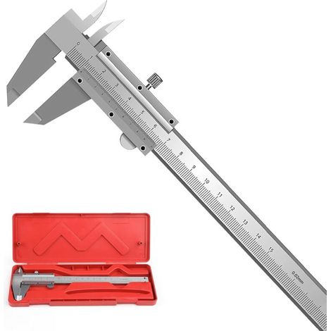 Pied à Coulisse 0-150mm, Outil de Mesure Précision Réglable 0.02mm, pour les Mesures Externes, Internes, Profondeur et Pas, Mesure de Professionnel/la Maison/l'industrie avec étui de Rangement (1/5)