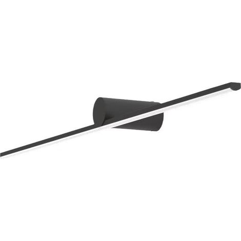 Applique murale LED à barre pour miroir 10W, 180-260V, 50cm, noir, lumière chaude, design minimaliste danois, pour couloir et mur d'accent (1/5)