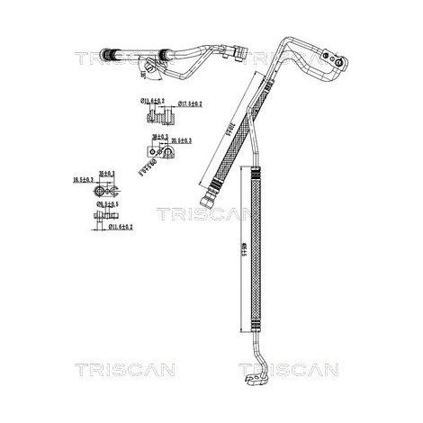 Conduite à haute/basse pression, climatisation TRISCAN 9010 15021 FIAT 51950390