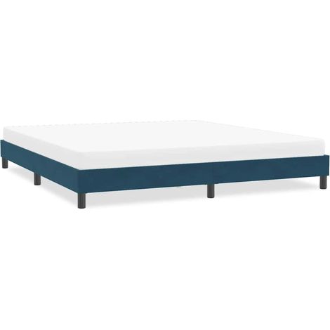 Bettgestell ohne Matratze Dunkelblau 200x210 cm Samt (1/5)