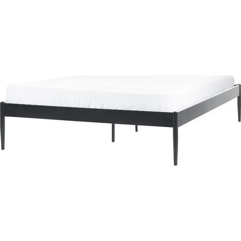 Bett mit Lattenrost Metall VAURS 140 x 200 cm Schwarz