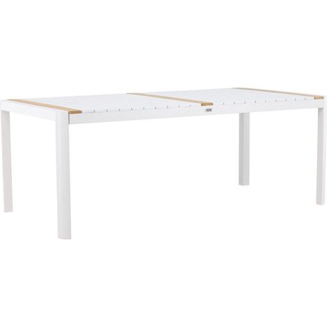 Table de Jardin en Teck "Togo" 200cm Blanc (1/5)