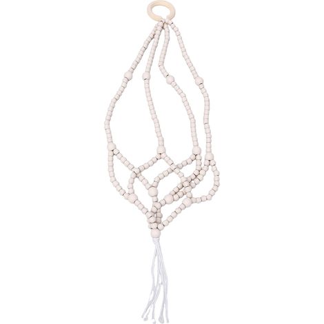 Suspension pour plantes en perles, 60 cm, panier suspendu style bohème, décoration intérieure et extérieure pour la maison, le porche, le balcon et le jardin. (1/5)
