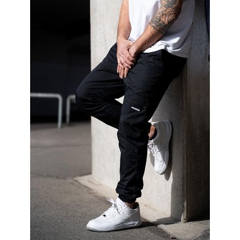 Pantaloni cargo da jogging Jigga Wear a righe in ripstop, taglia XXL (1/5)