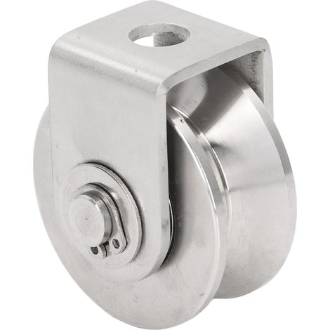 Poulie En Gorge V - Diamètre 48 Mm - À Double Roulement - En Acier Inoxydable - Pour Portes Coulissantes - 1 Pièce (1/5)