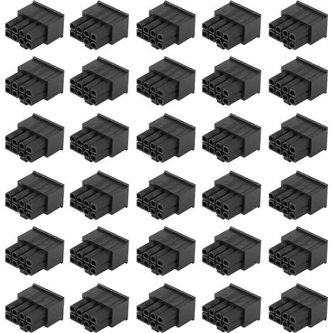 Lot de 30 connecteurs d'alimentation PCI-E PCIe mâles 8 broches 8P 4,2 mm avec boîtier en plastique (1/5)