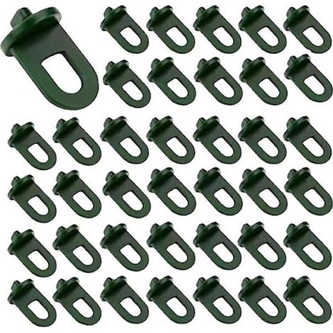 Ensemble de clips pour serre (50 pièces), force de serrage super forte, avec œillets - le meilleur pour les treillis et les supports de plantes de serre. (1/4)